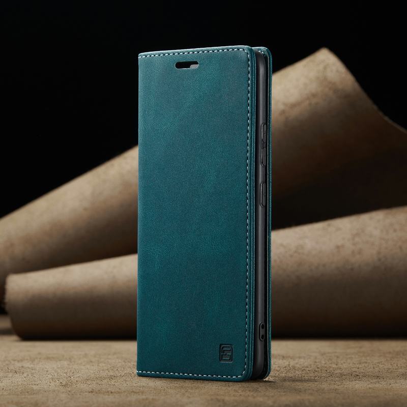 Funda de cuero para samsung Galaxy S22 Ultra Plus, carcasa trasera de silicona con tapa magnética, billetera de lujo para teléfono Samsung S 22 Plus: For Galaxy S22 Ultra / Dark Green