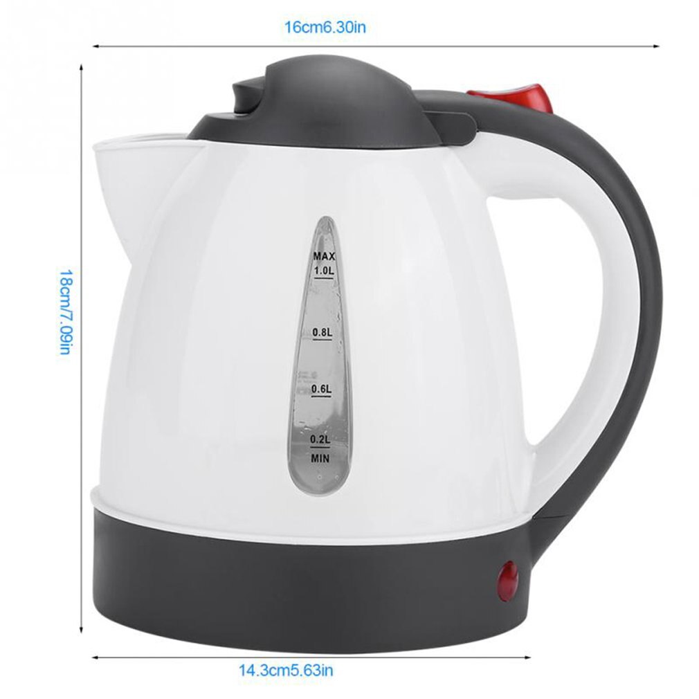 12V 24V Vehicle Truck 1000ml Kettle Water Boiled Heater for Tea Coffee Stainless Steel Large Capacity