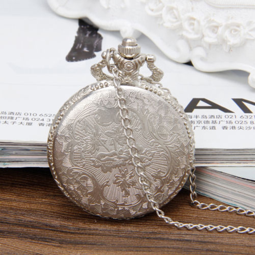Women men pocket watch Vintage Steam Train Antique Chain Unisex Quartz Locomotive Pendant Pocket Necklace Watch Top