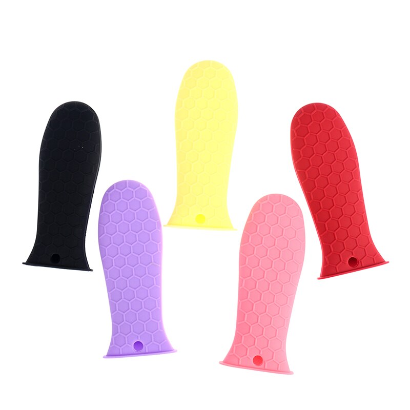 1Pcs Siliconen Handvat Pannenlap Voor Gietijzeren Koekenpannen Pannen Grip Mouw Cover Potten Pannen Handvat Onderdelen