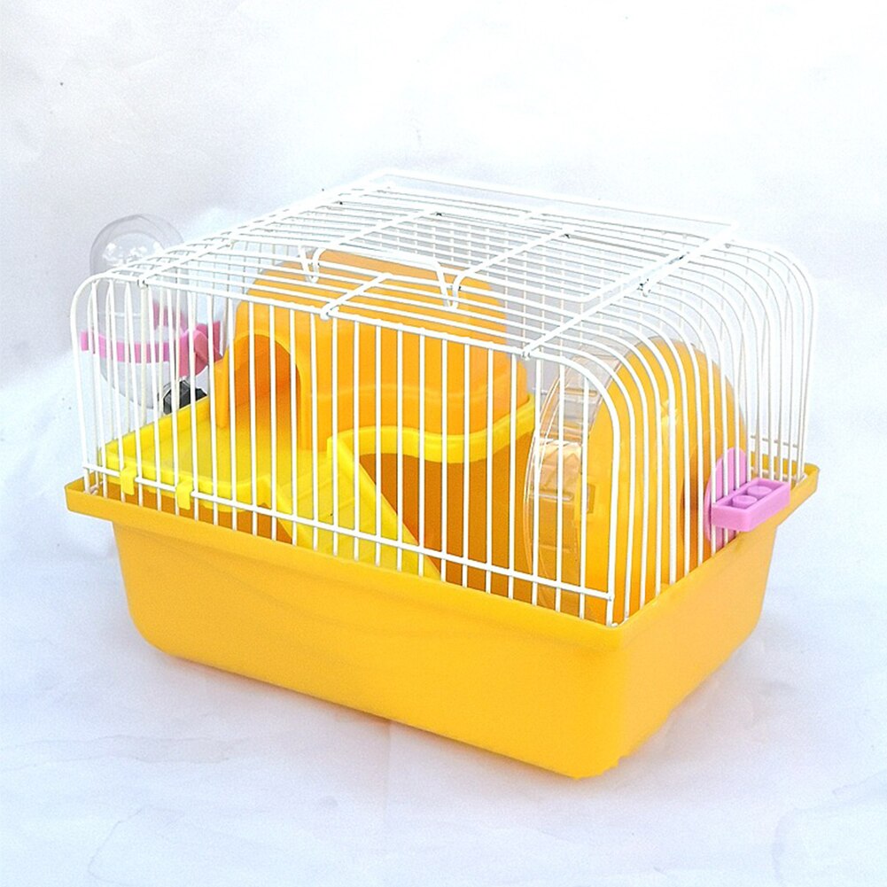 Double Cage à Hamster rose, fournitures de luxe, jouet, petite Cage de manège, châssis de couleur: Orange
