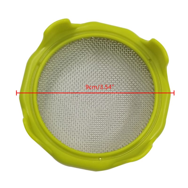 Plastic Sprouting Lid Stainless Steel Screen for Wide Mouth Mason Sprout Jars T8WB
