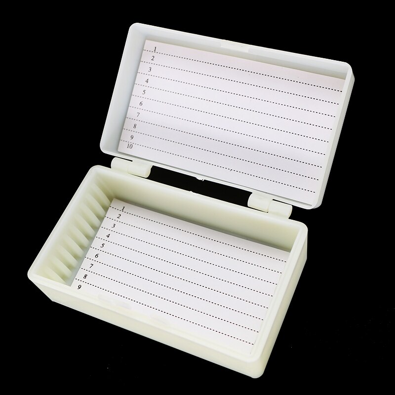 Caja deslizante para microscopio, armario de baldas, caja de rodajas patológicas para almacenamiento de 10, 25, 50 o 100 piezas