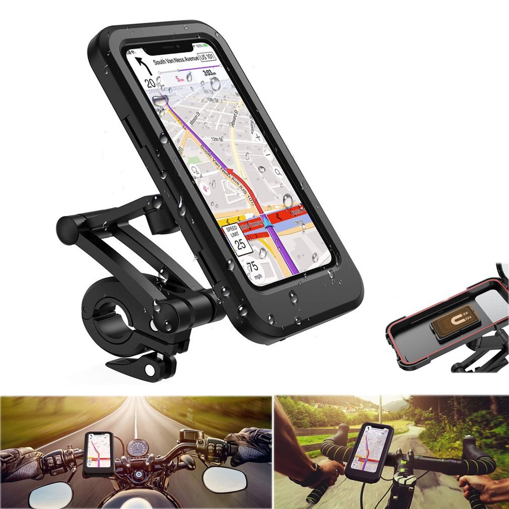 Fiets Mobiele Telefoon Houder Waterdichte Tas Houder Navigatie Motorfiets Stuur Waterdichte Beugel