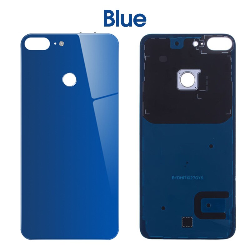 100% Original For HUAWEI Honor 9 Lite Back Cover PC+Glass Battery Case,For Honor 9Lite Door Rear Replacement Housing Cover: Blue