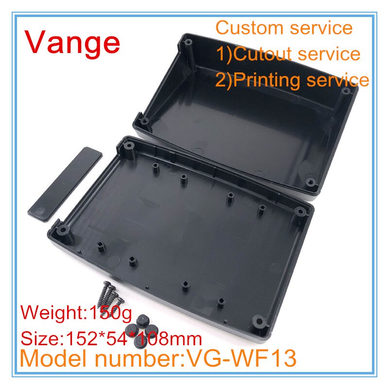 1pcs/lot meter project box 152*54*108mm IP54 ABS plastic instrument housing shell for electrical module device