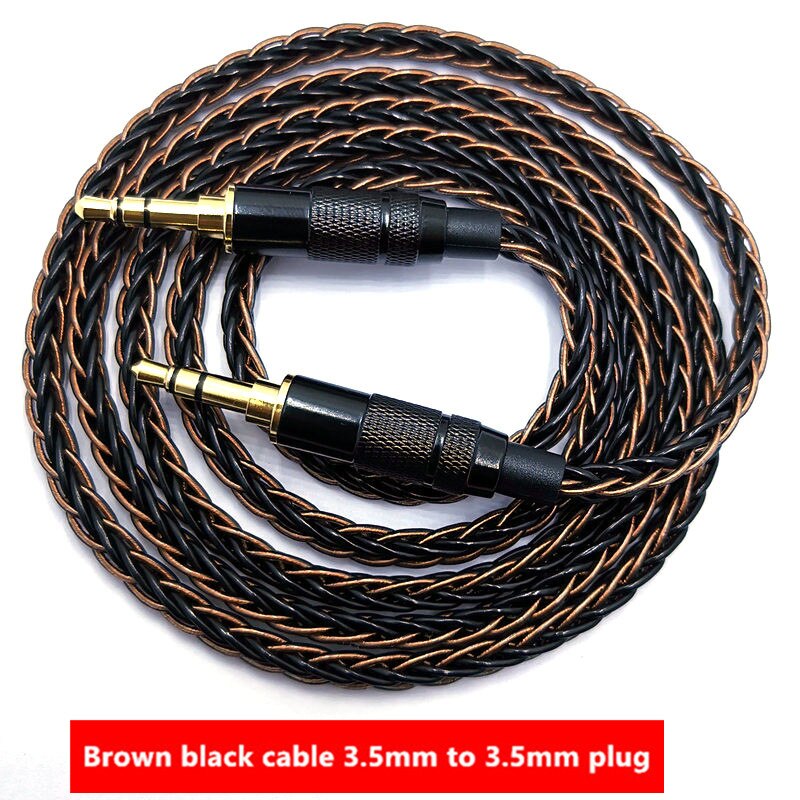 Jack 3.5 Audio Cable 3.5mm Speaker Line Aux Cable for Phone Car Headphone Audio Cable For Amplifier DAP DA: XS / Dark Orange
