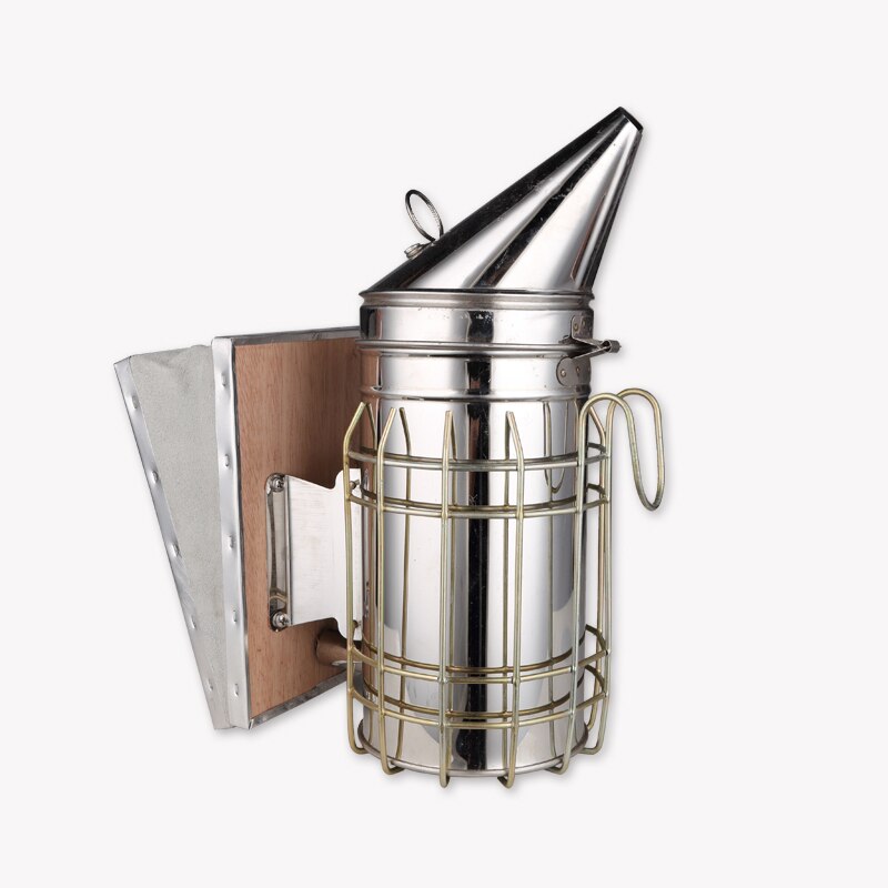 Herramienta de apicultura de acero inoxidable, ahumador DE COLMENA, hierro galvanizado con protección térmica, equipo de apicultura, 1 ud.: A-L