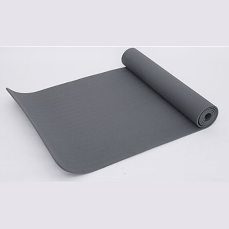 183*61*8Mm Yoga Mat Tpe Pad Voor Fitness Grote Gym Oefening Apparatuur Voor Pilates Trainning Sport accessoires Yoga Mat Tas Paars: Grey