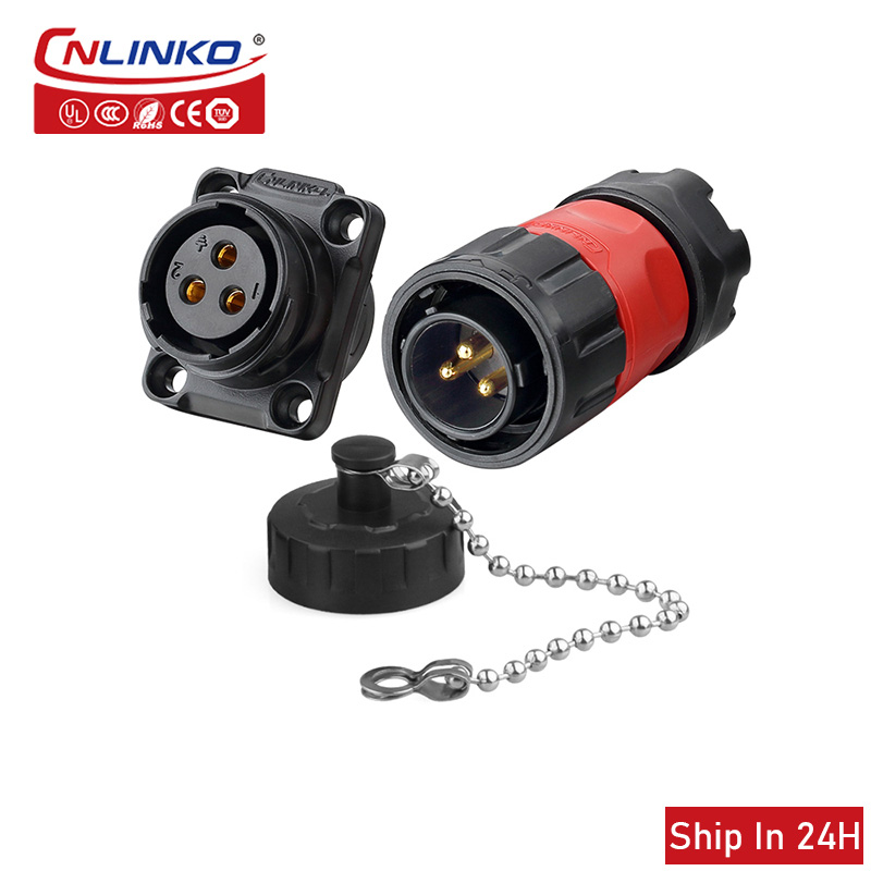 Cnlinko YM20 M20 2 3 4-pins connector draadconnector Waterdichte kunststof elektrische stopcontact Voedingsconnector: MULTI