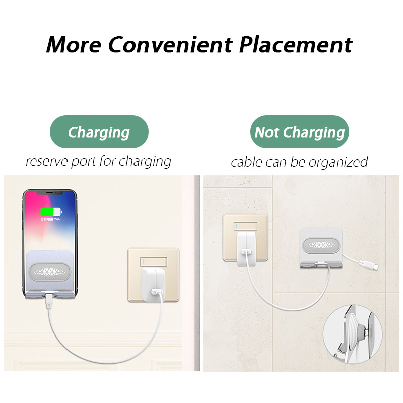 Metal Wall Mount Phone Holder Stand for Smartphone Tablet Shower Phone Holder Wall Mounted Organizer Storage Adjustable Bracket