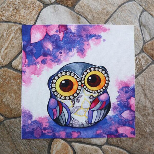 20*20cm Lovely Owl Pattern Patchwork Cotton Fabric Scrapbooking Cloth For Handmade: FA190001-1