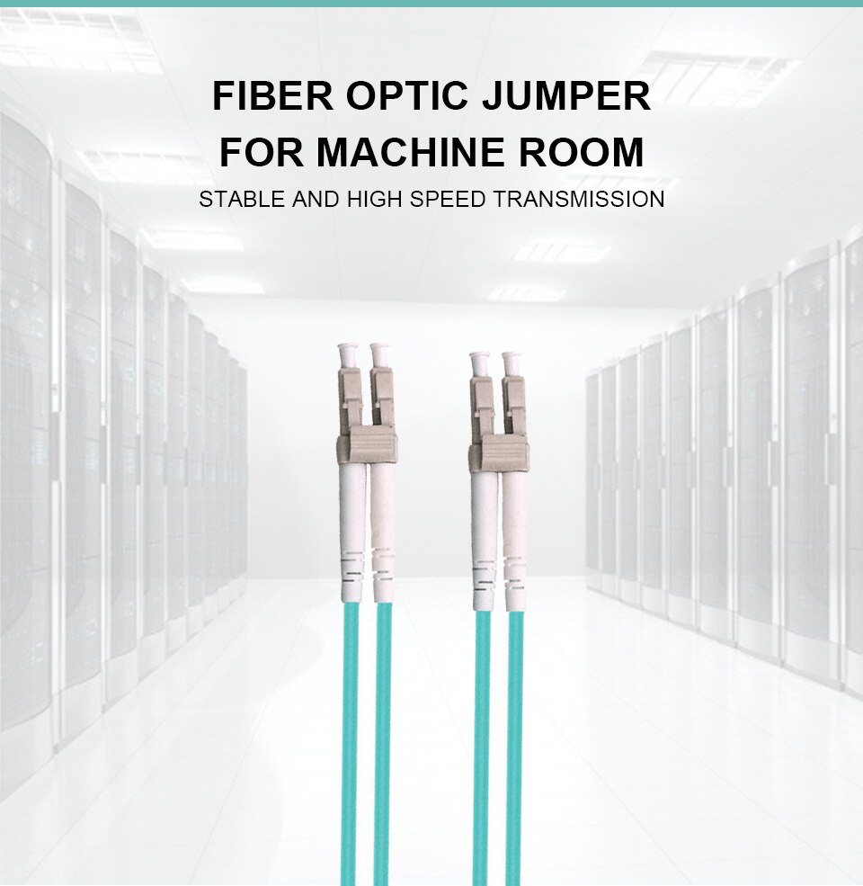 5PCS OM3 Optical Fiber Patch Cable LC-UPC to LC-UPC Duplex 2.0mm MM Jumper Fiber Optic Patch Cord