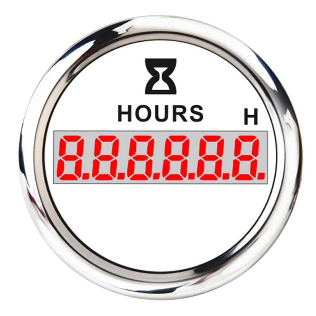 Digital Hour Meter Gauge 3 " Round 52mm Waterproof Hour Meter