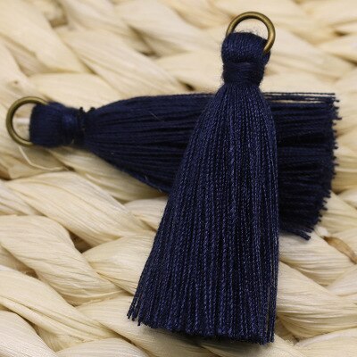 50 stuks/partij 4.5cm mini metalen ringen polyester katoen kwastjes diy hanger sieraden maken franje rand ambachtelijke kwastjes: 5