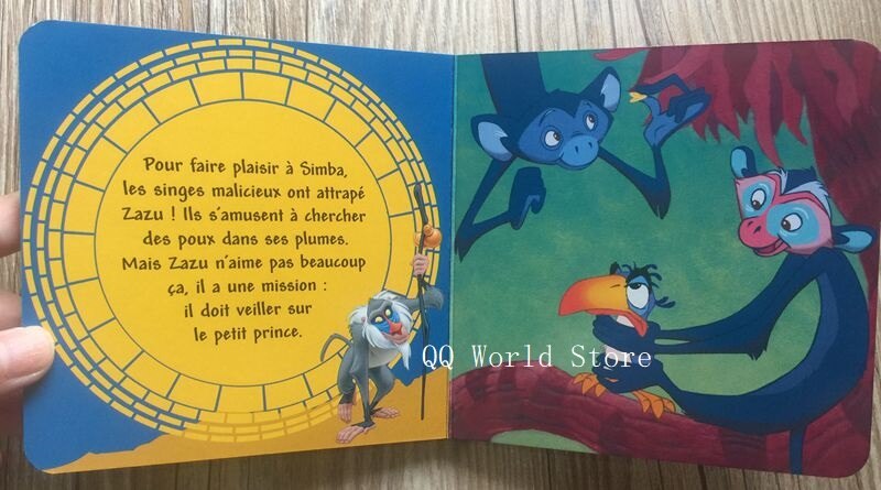 Ouder Kind Kids Baby Verlichting Vroege Onderwijs Foto Verhaal Franse Leren Boek Pocket Mini Kartonnen Boek Leeftijd 0-6