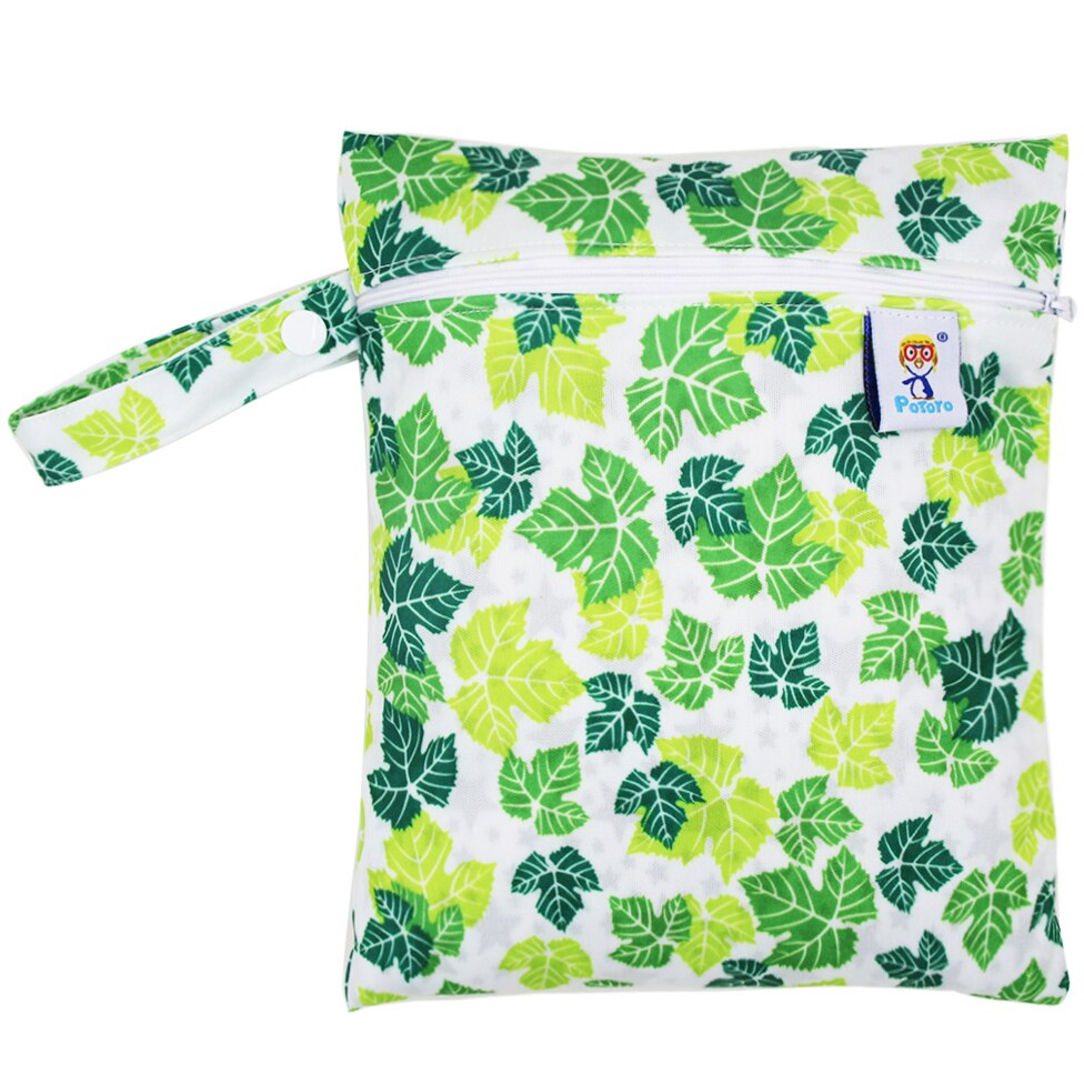 Printed Pocket Wet Bag Waterproof Reusable Nappy Bags PUL Travel Baby Nappy Mini Size Wet Dry Bags Wetbags 25x20cm: A66