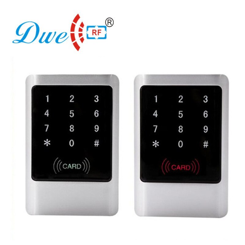 Dwe cc rf-kaartlezer, toegangscontrole, metaal, 13.56 mhz rf id-touchtoetsenbord, wiegand 26 rfid-lezer, 125 khz