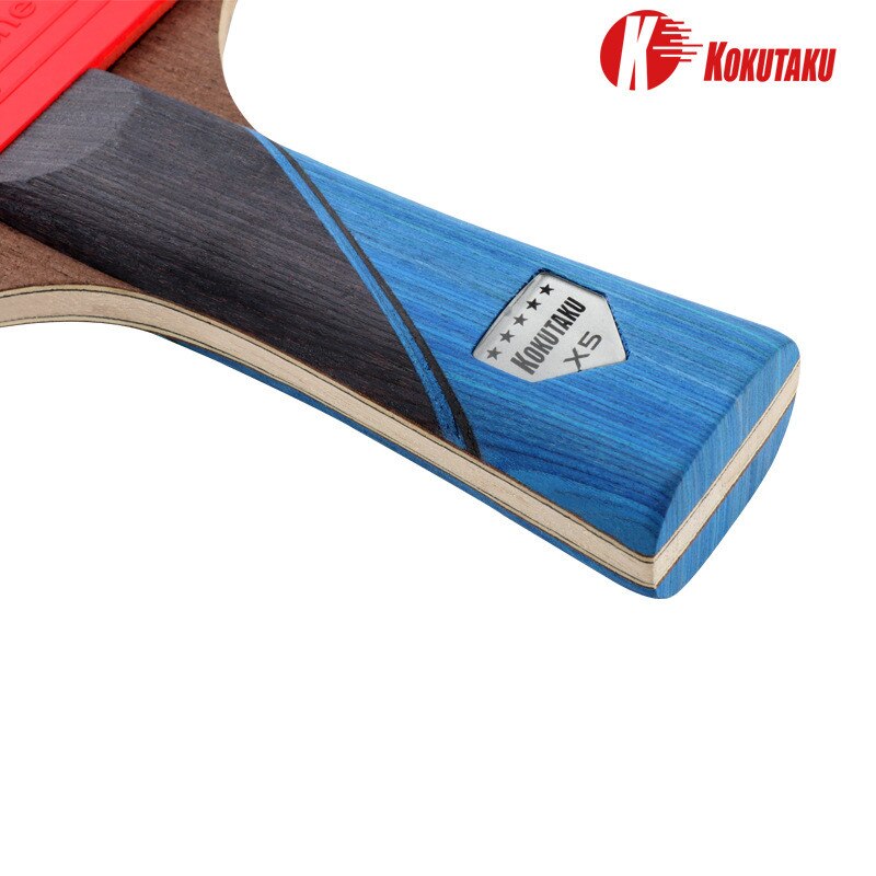 KOKUTAKU-raqueta de tenis de mesa , 5 estrellas, ITTF, pala de ping pong de fibra de carbono, 868, doble cara, granos de goma