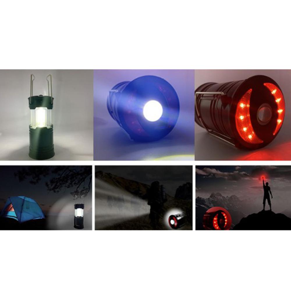 2-In-1 Portable COB Camping Lantern LED Torch Ultra Bright Collapsible