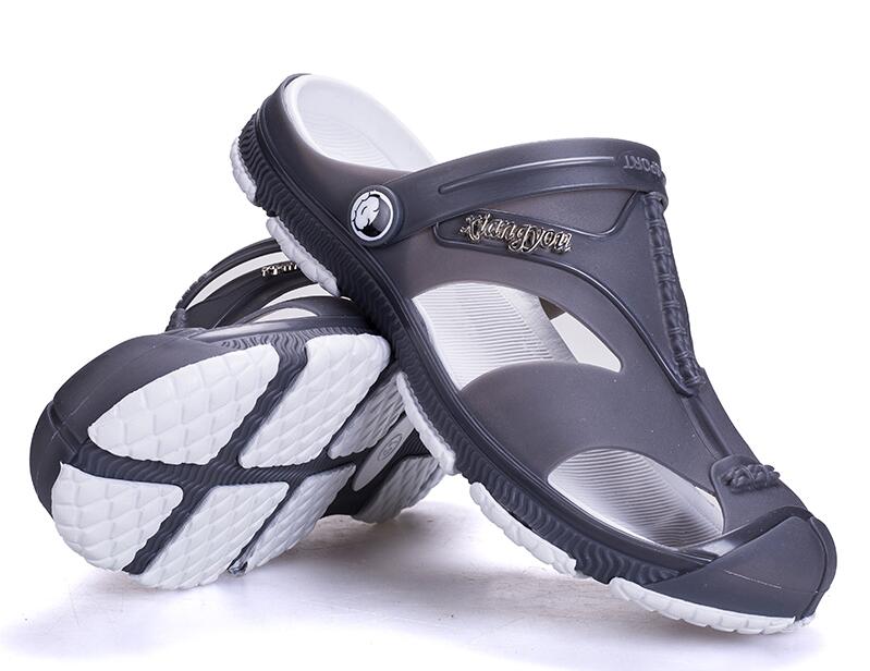 de confortable sandales talons plats sandales décontractées plage pantoufles hommes chaussures hommes Zapatillas Deportivas Hombre: Gris / 11