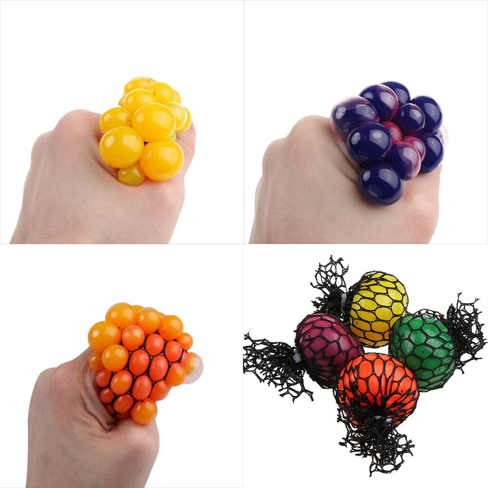 Squishies Mesh Druif Bal Anti Stress Reliever Squeeze Druk Relief Speelgoed Grappige Voor Kids Gadgets