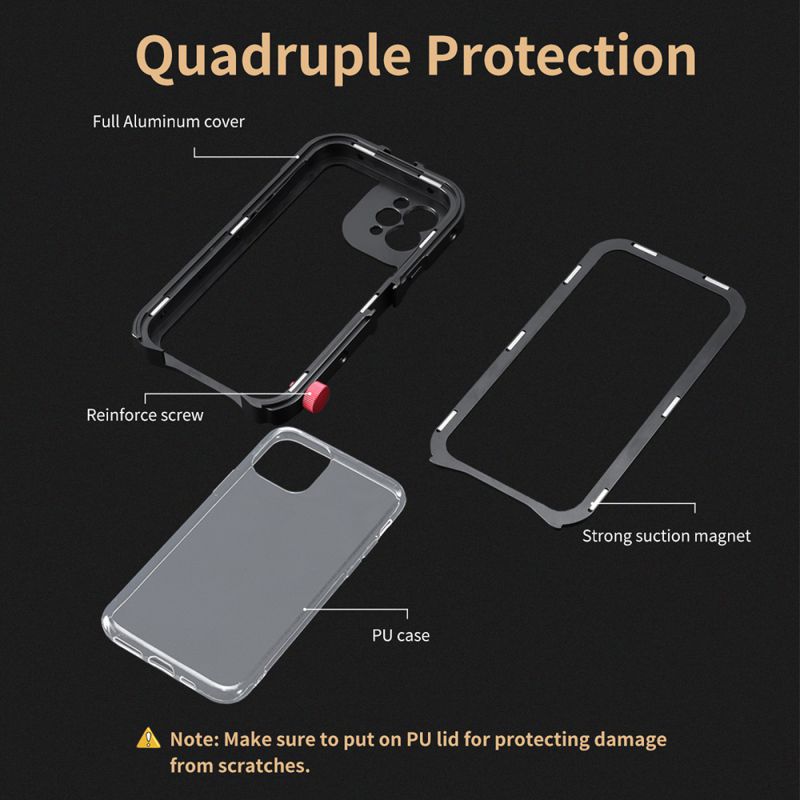 Zl Metalen Telefoon Kooi Voor Iphone 11/11 Pro/11 Pro Max 17Mm Interface Kooi Vlog Video Accessoire Voor lens D