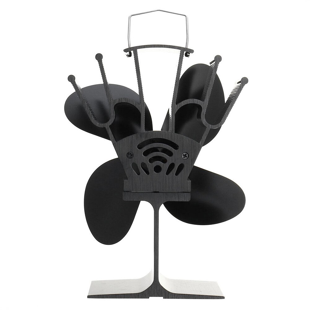 4 lames de Distribution de chaleur efficace, cheminée de maison, noir, poêle à ventilateur, poêle à brûler, , ventilateur alimenté par la chaleur