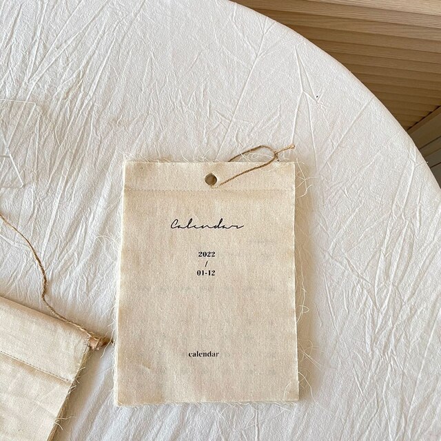Cotton Calendar Innovative Flexible Fabric Wall 2022 Year Calendar Wall Calendar Convenient Photo Prop Apoyos De La Foto: Default Title