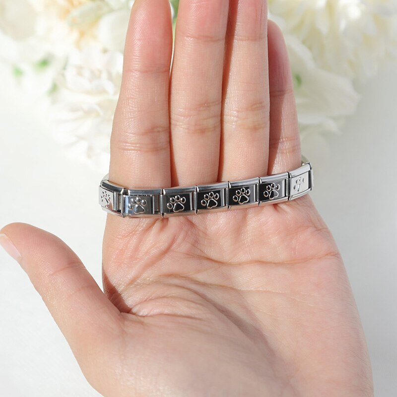 Hapiship New Fashion Cat's Paw 9mm larghezza bracciale in acciaio inossidabile bracciale donna ragazze matrimonio regalo di natale gioielli G214