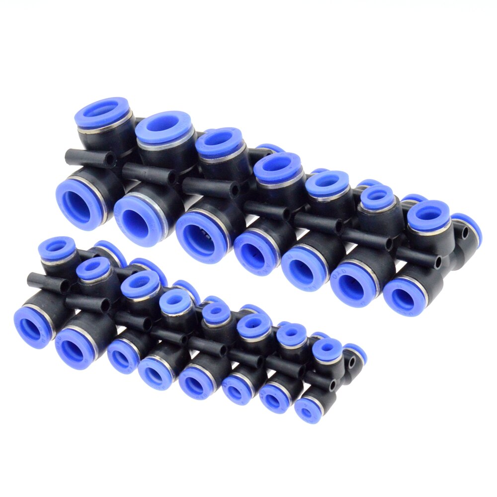 3 weg T förmigen T Pneumatische 10mm 8mm 12mm 6mm 4mm 16mm OD Schlauch rohr drücken in Luft Gas passend zu schnell Beschläge Stecker Adapter