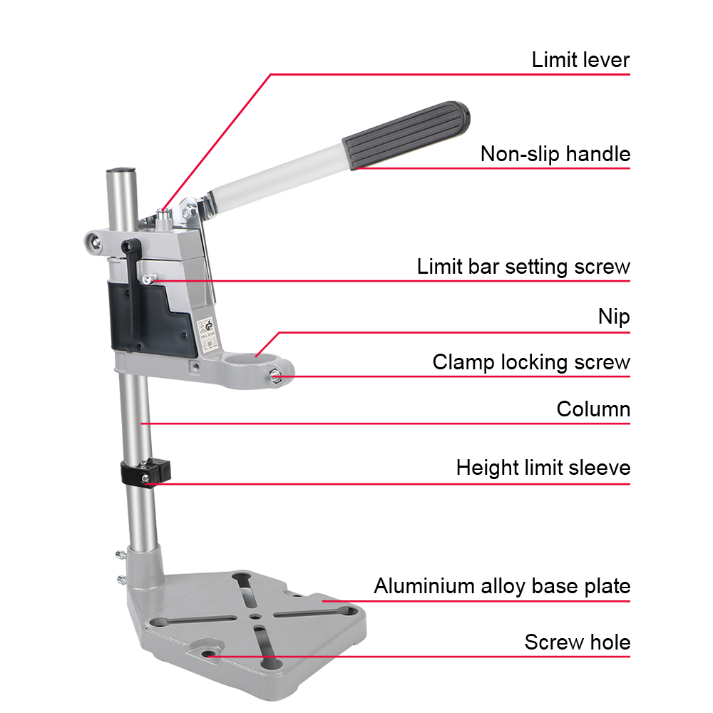 Voor Houtwerk Rotary Tool 400mm Elektrische Boor Beugel Boorhouder Power Grinder Accessoires Bankboor Stand Basisframe