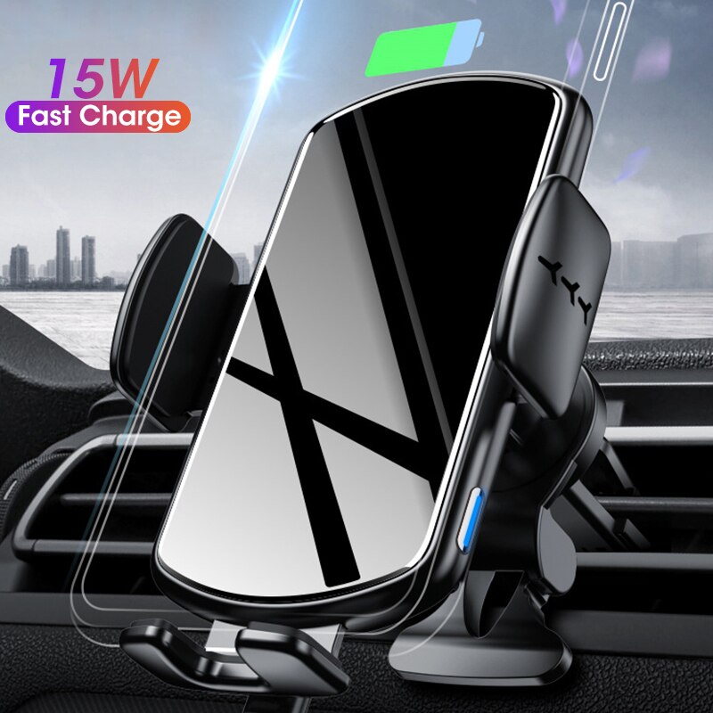 Schnellladestation 15w qi-induktionssensor für samsung  s20, note 20, iphone 13 pro und kabelloses autoladegerät