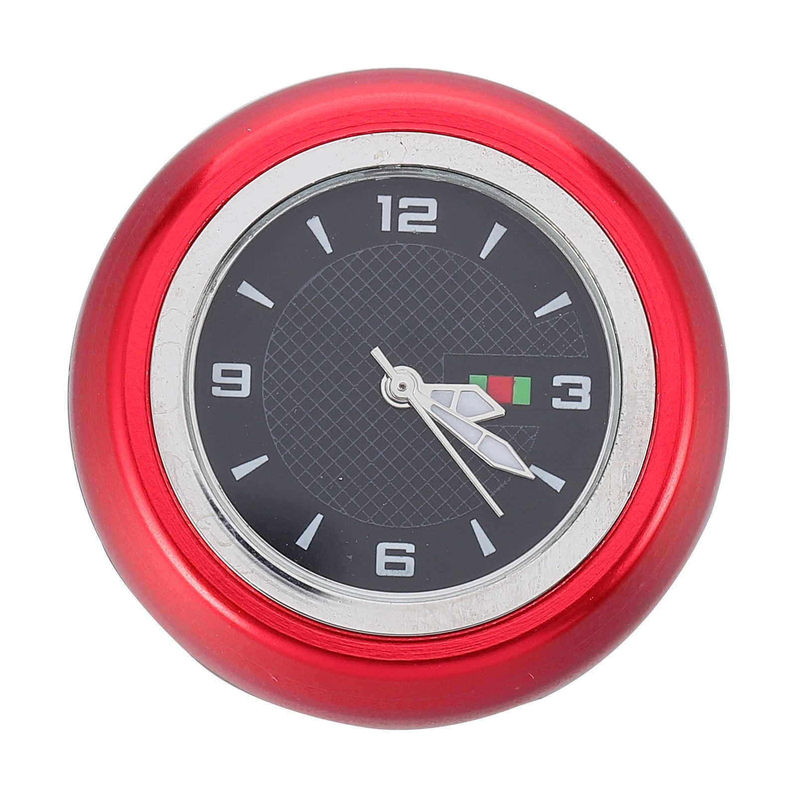 Road Bike Headset Stem Watch Cycling Head Accessorices Bike Headset Cover Clock: Red  Black