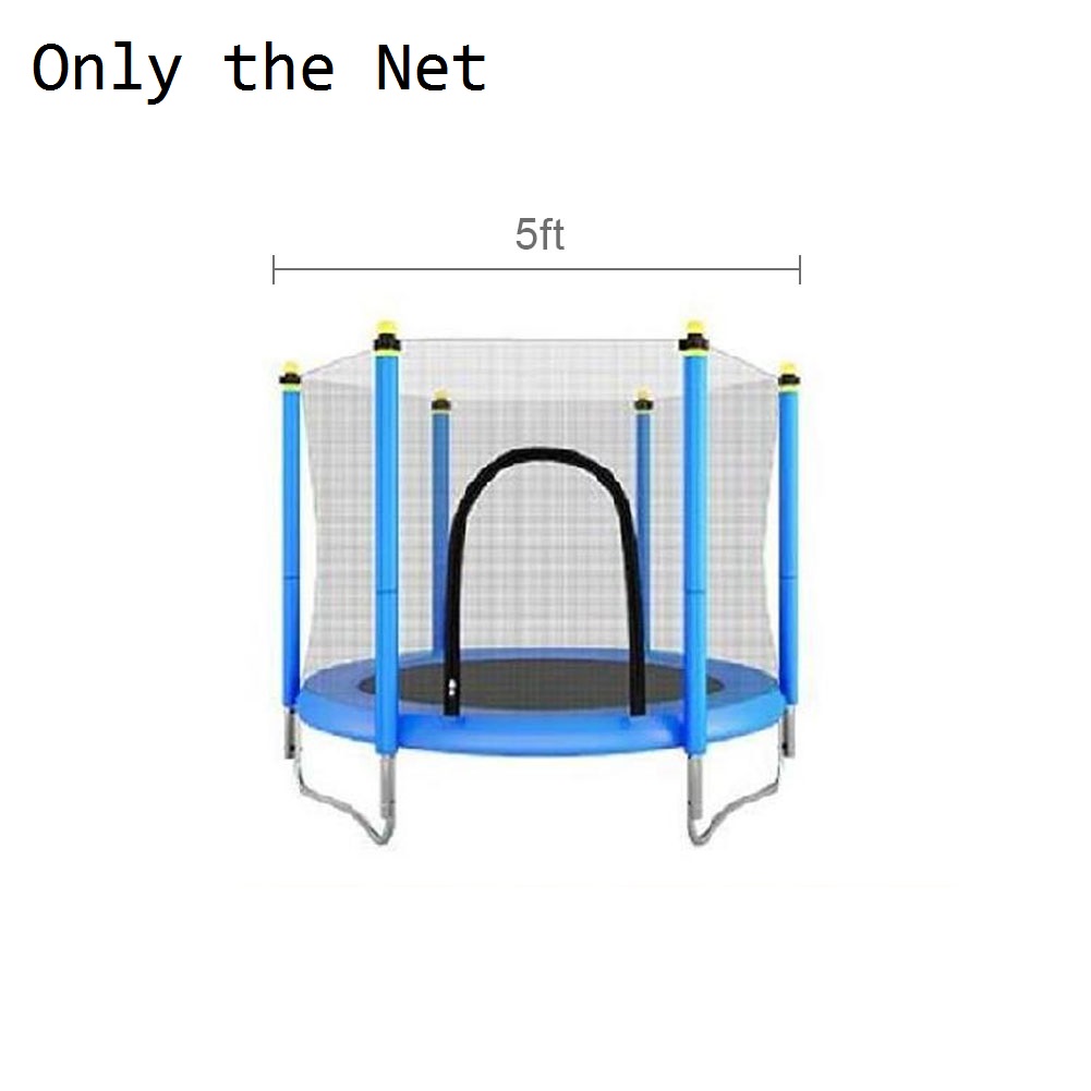 4-8ft utendørs trampoline beskyttelsesnett for barn barn anti-fall polyetylen trampoline hoppepute sikkerhetsnett beskyttelsesbeskyttelse: 5ft