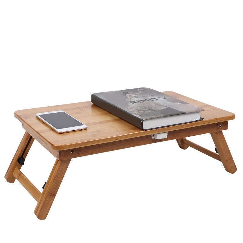 Laptop Tafel Moderne Stijl Bamboe Vouwen Bed Computer Tafel Student Laptop Desk Verstelbare Hoogte Organiser