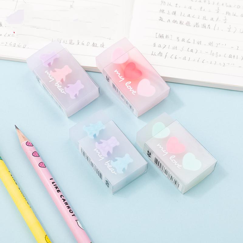 Effaceur de papeterie coréen Kawaii, soins créatifs, ours correcteur mignon, fournitures scolaires, du jour des enfants