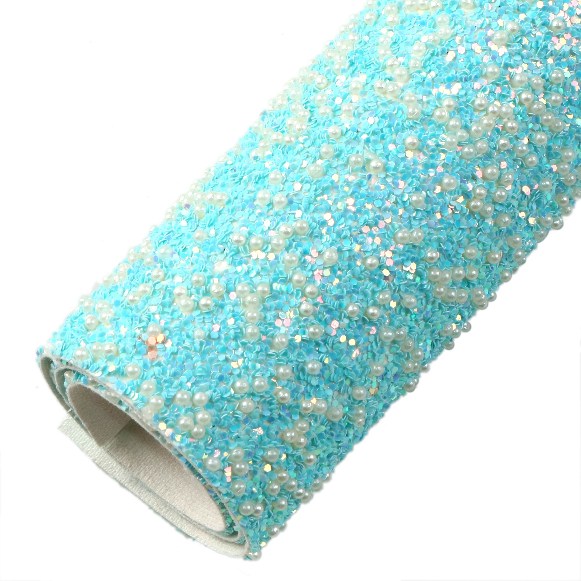 Shimmer Chunky Glitter Faux Lederen Lakens Parel Kralen Bedekt Effen Kleur Synthetisch Leer Stof 20X33Cm Voor Diy oorbellen Boog: 1149754002