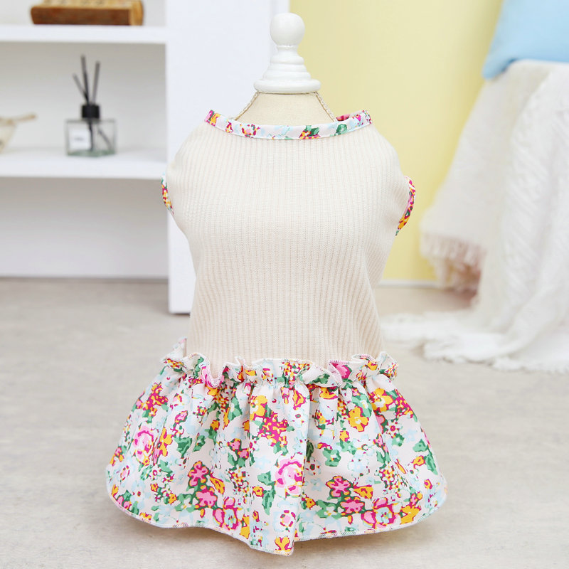 Vestidos a rayas para perros, ropa de verano para perros, falda de princesa de encaje para cachorros, bonito vestido de gato con puntos, disfraces para mascotas, ropa para Chihuahua: XL / Gris