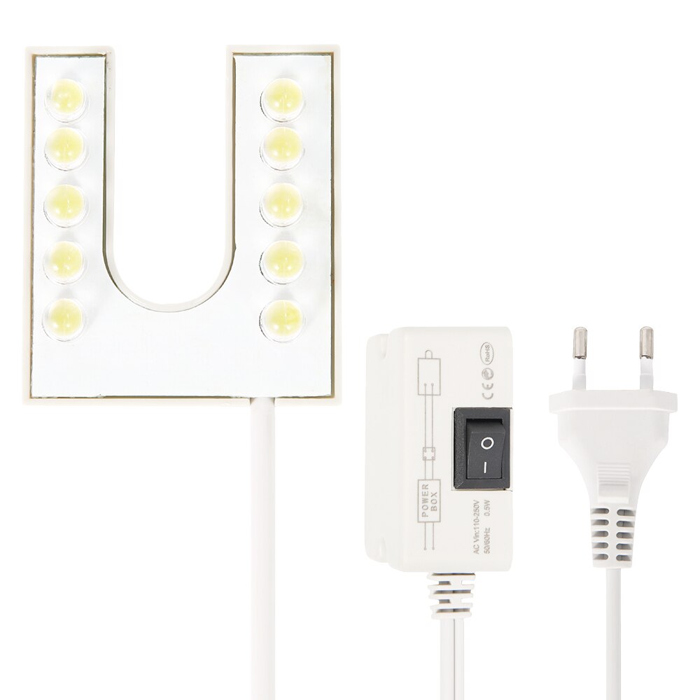Working Gooseneck LED Light Flexible Gooseneck with Magnetic Base for Sewing Machine 220V EU Plug: Default Title