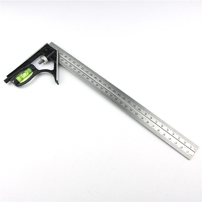 300mm Combination Square Angle Ruler Adjustable Steel Protractor Right Angle Ruler Carpenter Measuring Tools