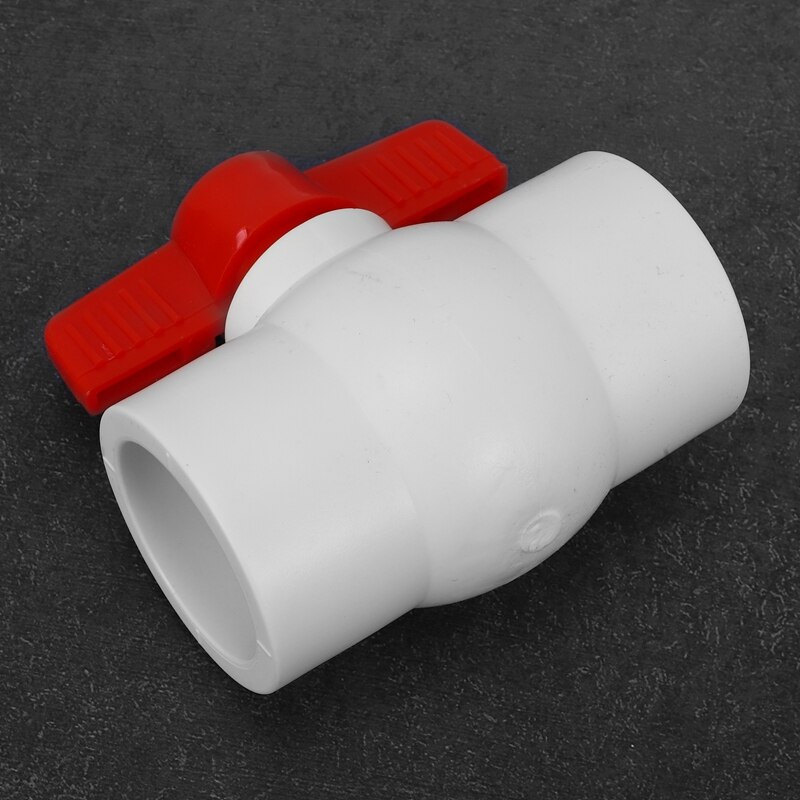 50MM/2 inch Slip Ends Water Control PVC Ball Valve White Red