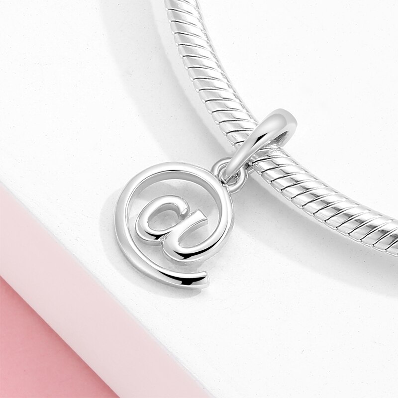 Letter A 925 Sterling Silver Charms For jewelry making Pendants Fit Original Charm Bracelets