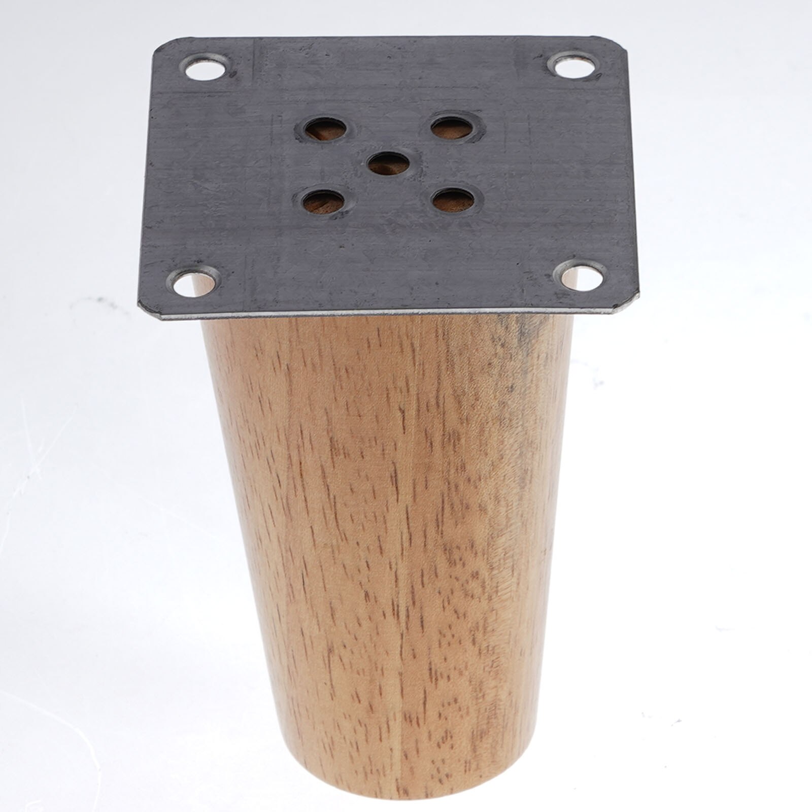 4Pcs Solid Wood Furniture Inclined Cone Replacement Feet with Screws and Mounting Plate Compatible for Sofa Bed Table and Chair