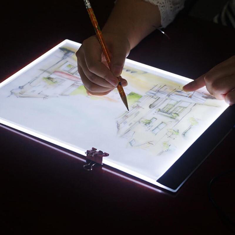 A5 Led Tekentafels Tracing Board Kopie Pads Led Tekening Tablet Plaat Art Schrijven Tafel Traploos Dimmen Artcraft Licht Doos