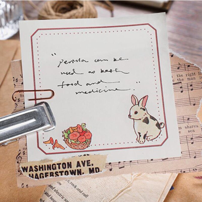 30 Pages /Pack Retro Paper Memos Country Forest Series Simple Memo Pads Message Bacis Material Paper