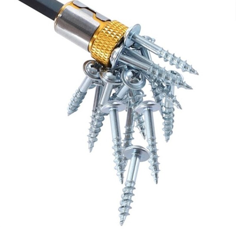 Batch head with magnetic ring Strong tip magnetizing ring Metal screwdriver head universal magnetic ring steel sleeve