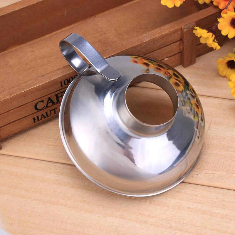 Stainless Steel Wide Mouth Canning Funnel Salad Dressing Funnel Oil Leak