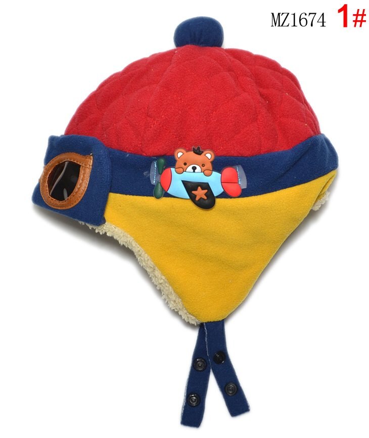 låve Pilot flyger lue takrenne jenter vinter varm bomber pluss fløyelshatter låve lappeteppe øreklokker ørehette baby øreklaff beskyttelse: 1