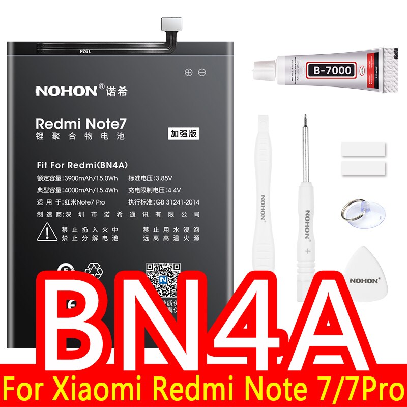 NOHON-batería BM4E BM3B BM3E BM3L BM3M BM4Q BM22 BM36 BM39 BM46 BM47 BN31 BN41 BN43 BN45 BN4A para Xiaomi Mi POCOPHONE F1 F2 Pro: BN4A